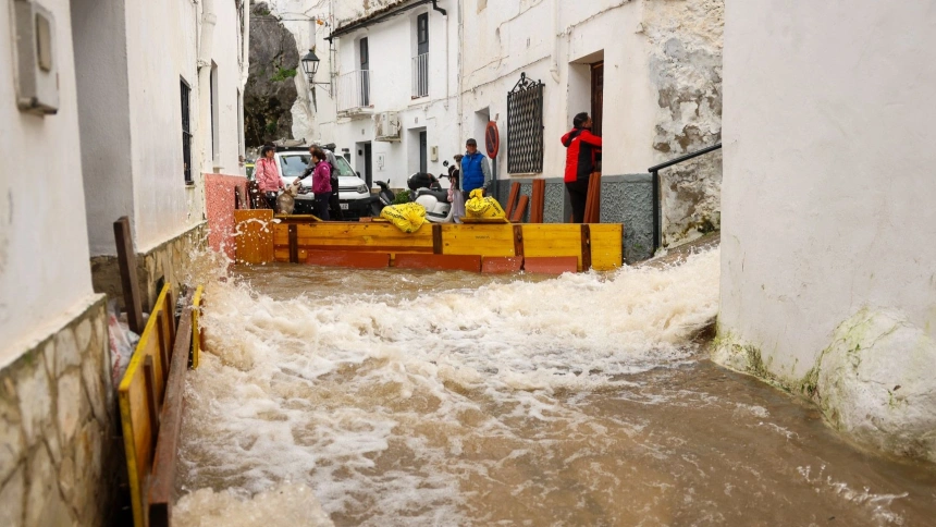 El temporal en Ubrique (Cádiz)