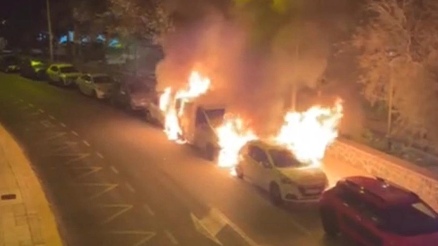 Coches quemados en Adeje