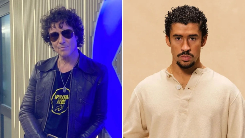 Bunbury y Bad Bunny, collage ilustrativo