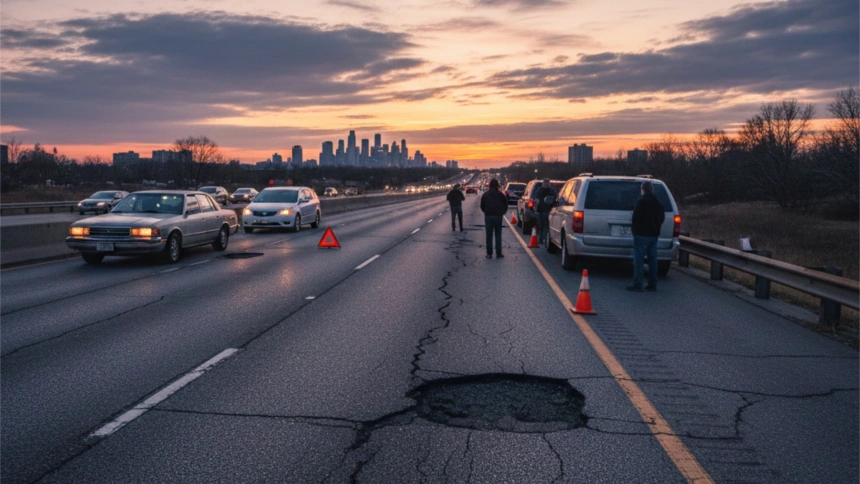 Autovia en mal estat - IA