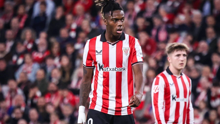 Nico Williams, durante un partido con el Athletic