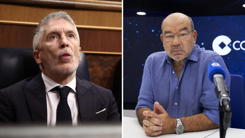 El ministro del Interior, Fernando Grande-Marlaska, y Ángel Expósito