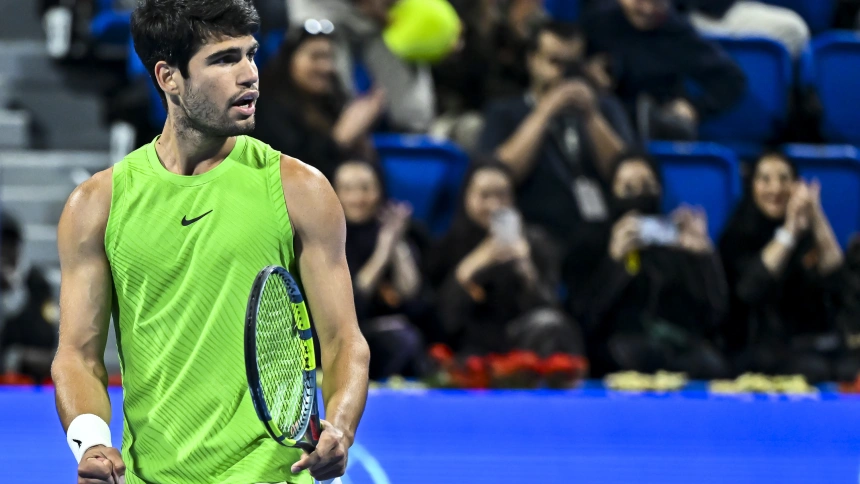 Carlos Alcaraz, durante el Abierto de Catar