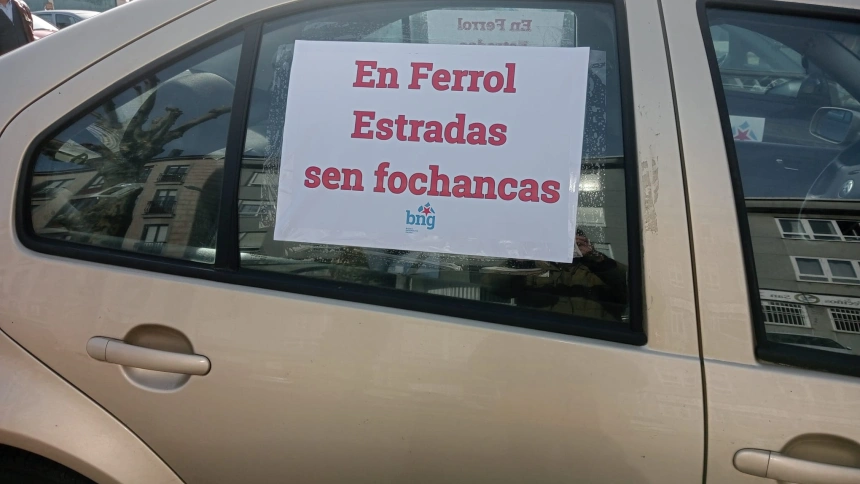 La caravana de vehículos recorrió la carretera FE-13