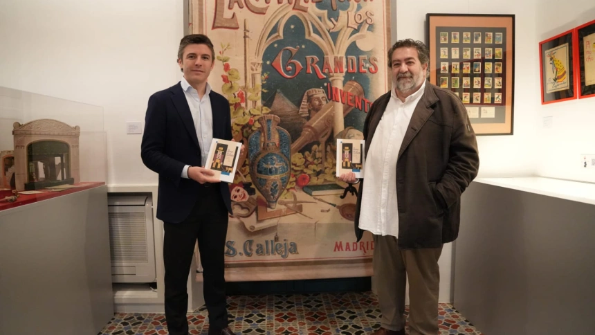 Jorge Saavedra y José Vallejo en la exposición