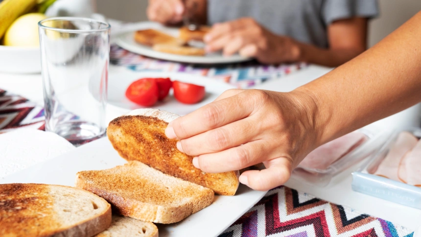 Fotografía recurso de un desayuno