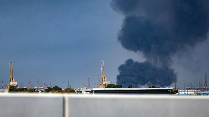 Misil iraní interceptado en Dubai