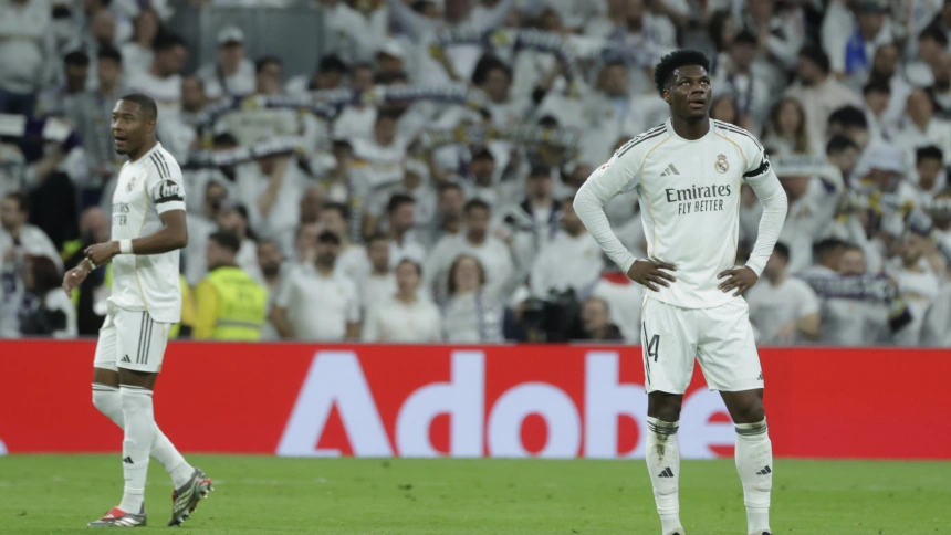 Tchouameni se lamenta tras el gol de Satriano en el Real Madrid - Getafe