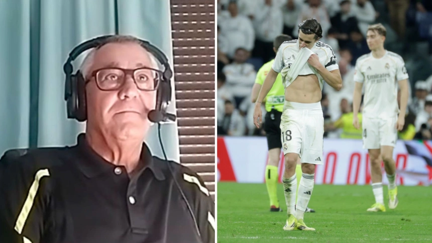 Poli Rincón y los jugadores del Real Madrid