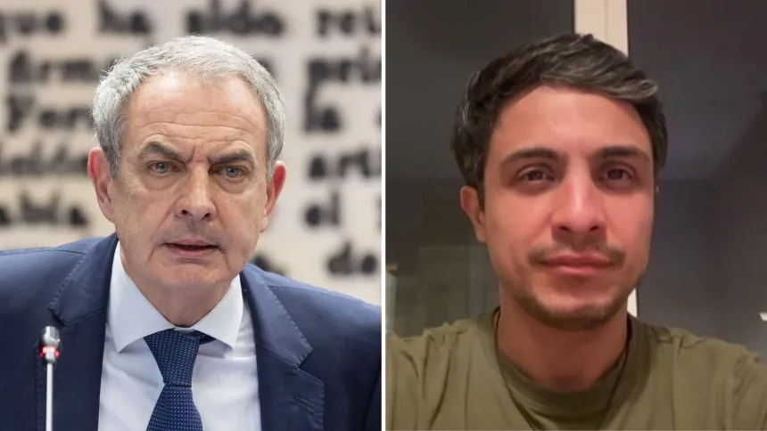 Lorent Saleh desvela el papel de Zapatero en Venezuela: "Es un operador político de su amiga Delcy Rodríguez"