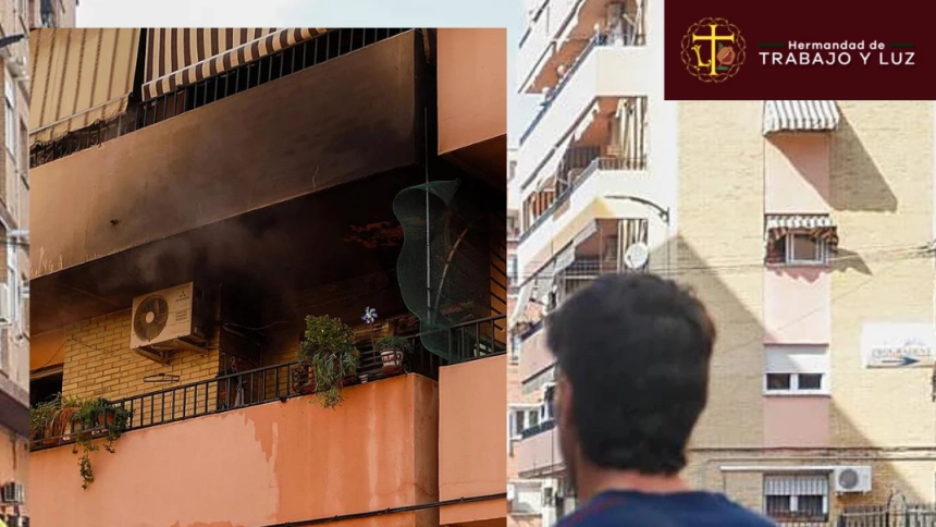 Imagen del incendio en el Zaidín