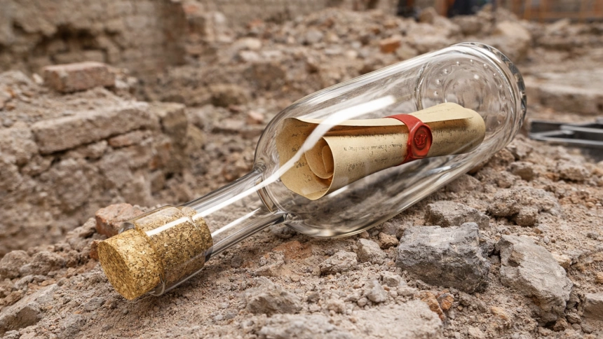 Hallan un mensaje centenario dentro de una botella