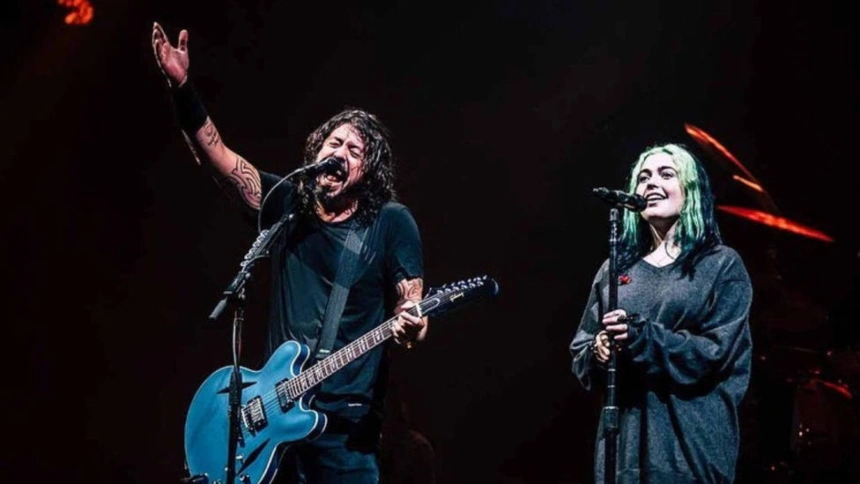 Violet Grohl con su padre