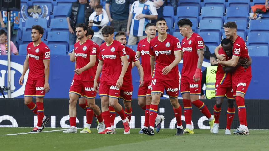 Domingos Duarte celebra su gol en el Espanyol - Getafe
