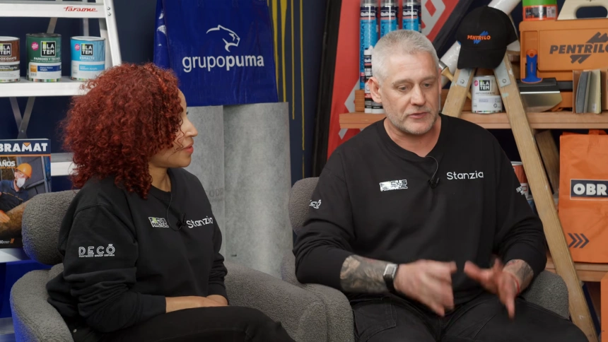 Glennys y David, empapeladores profesionales