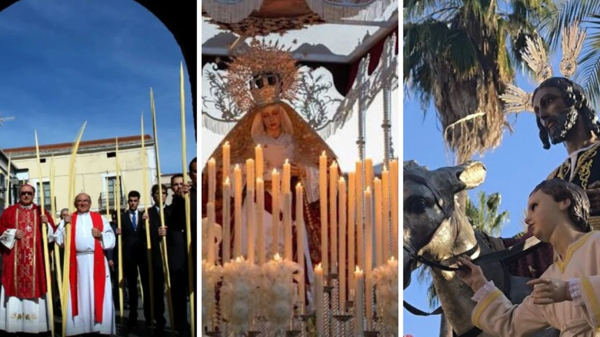El Domingo de Ramos llena Mérida de fervor con la Sagrada Cena y 'La Burrita'