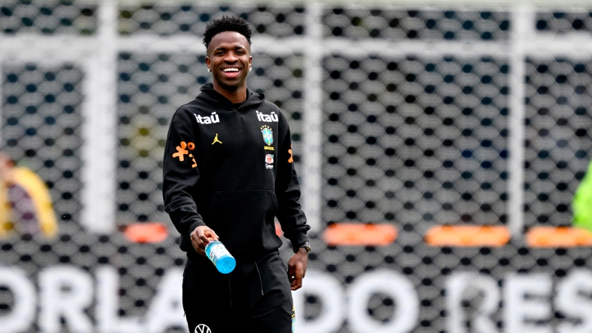Vinicius, con el chándal de la selección de Brasil