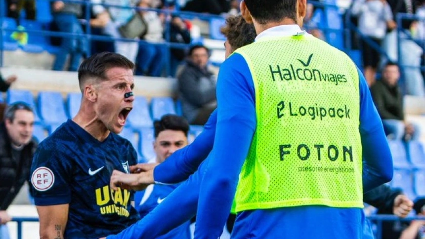 Dani Aquino marcó el segundo gol ante el Recreativo