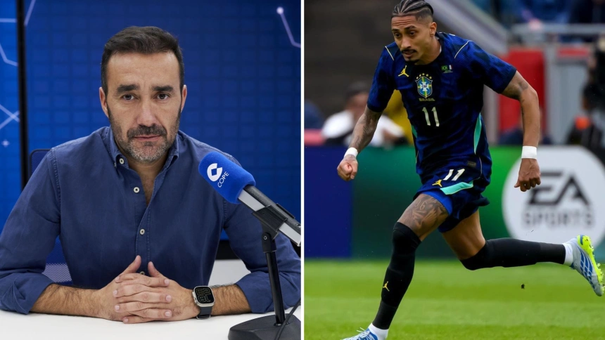 Juanma Castaño y Raphinha con Brasil