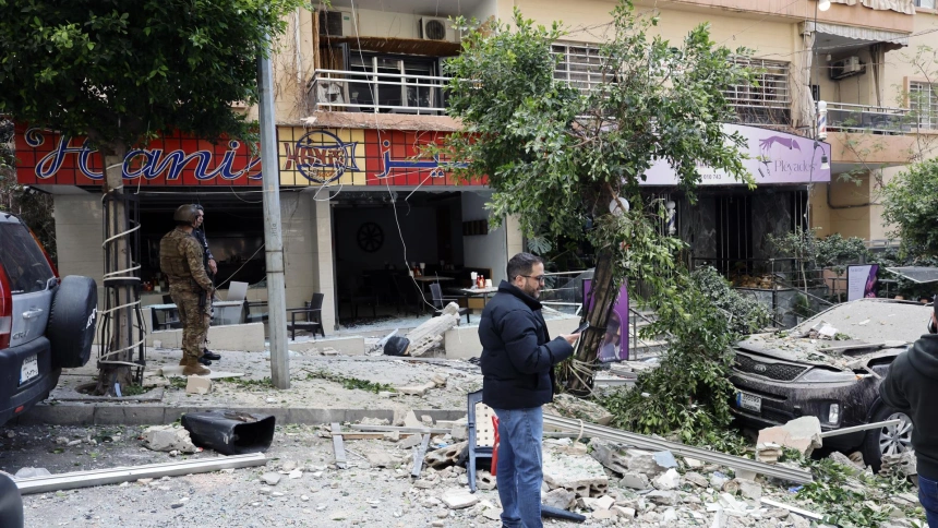 Un edificio en Líbano tras el ataque de Israel
