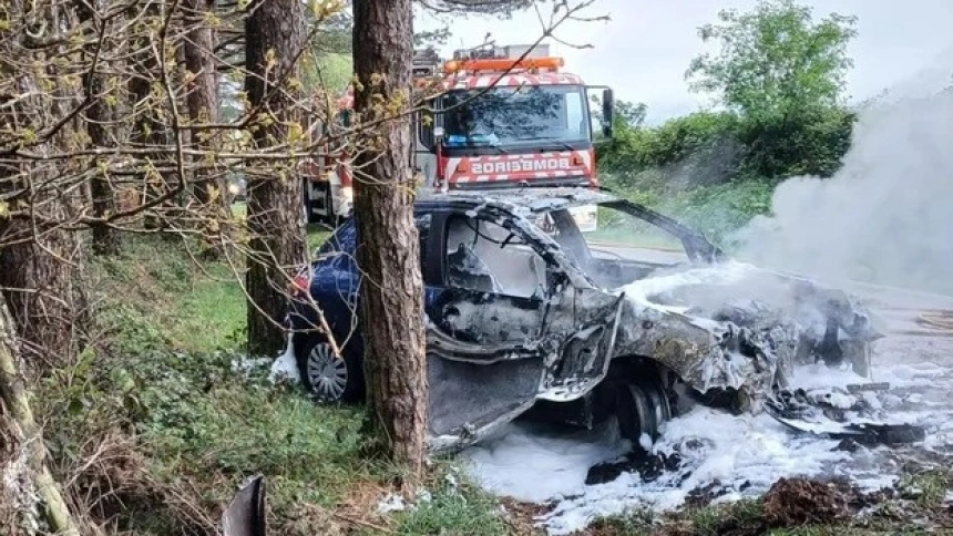 El vehículo sufrió daños en la parte del motor y habitáculo