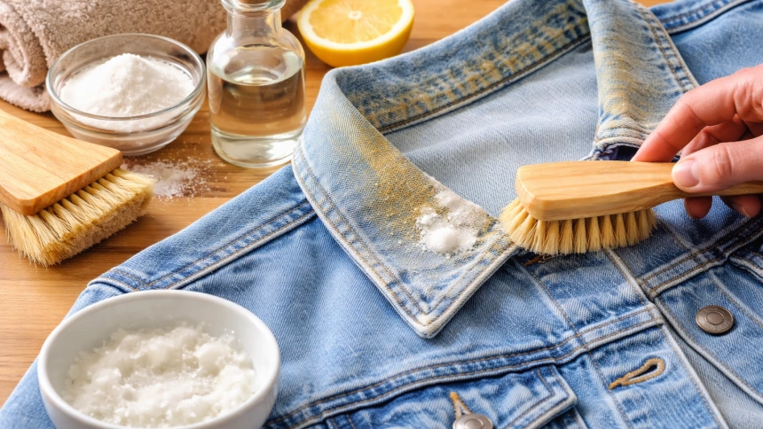 El amarilleo del cuello y las mangas