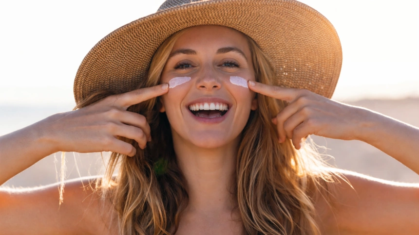 Protector solar en primavera