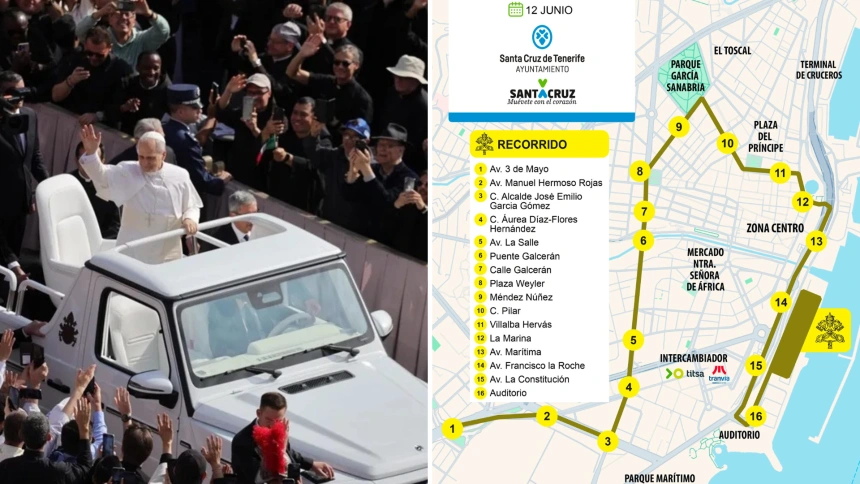 Este Es El Recorrido Del Papam vil Por Santa Cruz De Tenerife Cortes este-es-el-recorrido-del-papam-vil-por-santa-cruz-de-tenerife-cortes