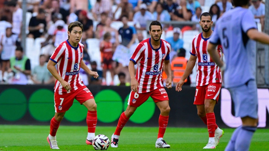 Kang In Lee en el amistoso entre Marsella y Atlético de Madrid