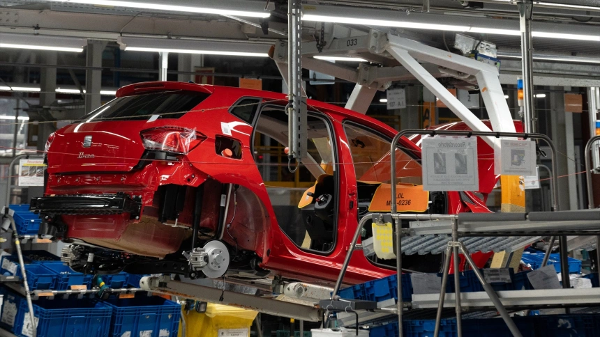 Un Seat en proceso de fabricación en Martorell.