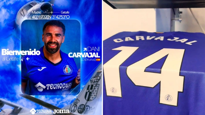 Dani Carvajal, nuevo jugador del Getafe; llevará el dorsal número '14'