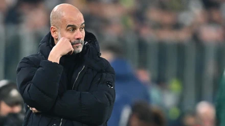 Pep Guardiola, durante el partido de Champions contra la Juventus
