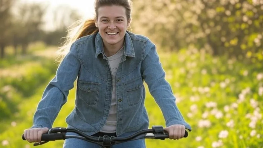 Montar en bicicleta, un hábito saludable