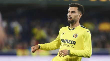 Baena durante un partido del Villarreal