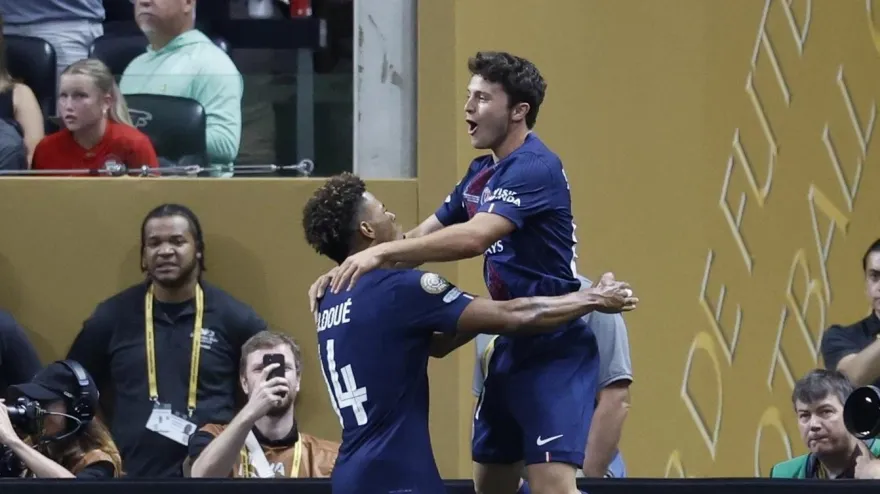 Joao Neves celebra el 1-0 del PSG contra el Inter Miami