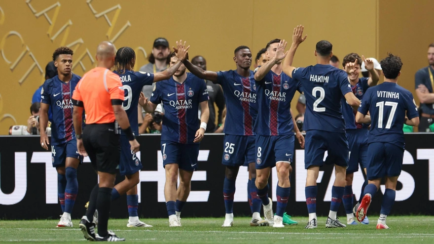 Los jugadores del PSG celebran el 3-0 contra el Inter Miami