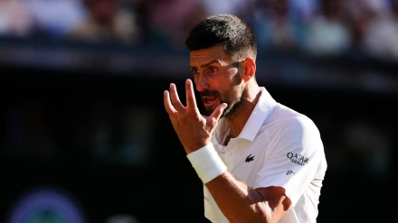 Djokovic en el partido contra Cobolli