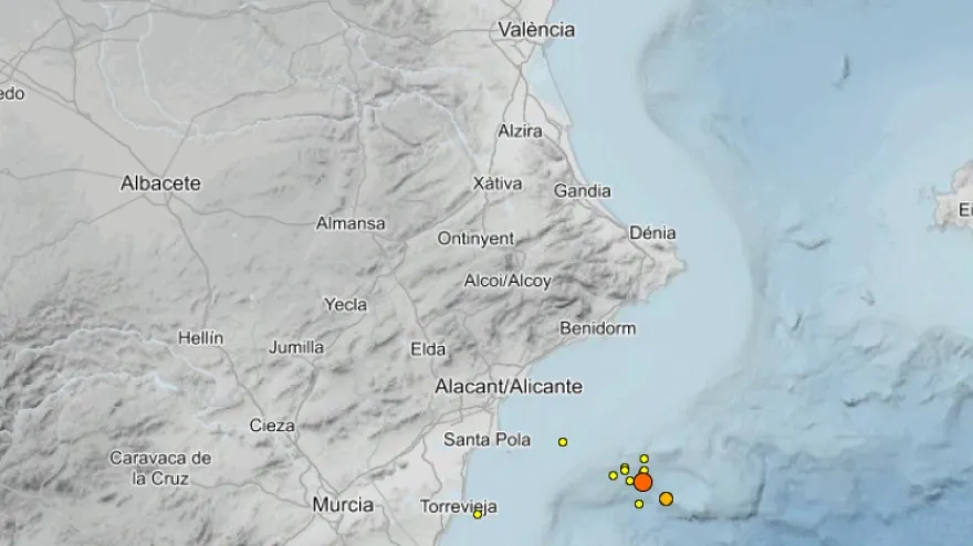 Seísmo localizados en Torrevieja, Santa Pola y Guardamar