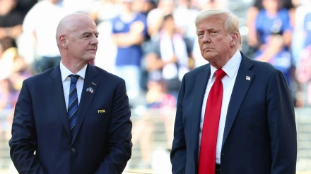Infantino mira Trump, durante la final del Mundial de Clubes el pasado julio.