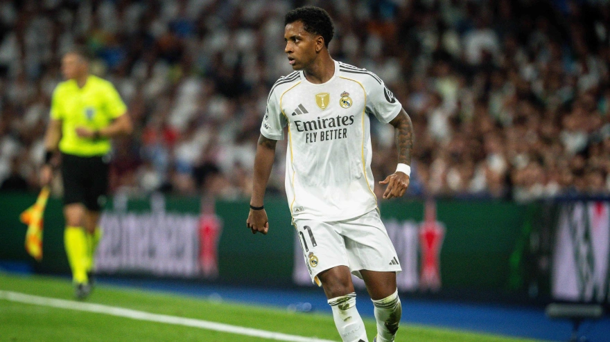 Rodrygo Goes, en un partido de Champions League con el Real Madrid