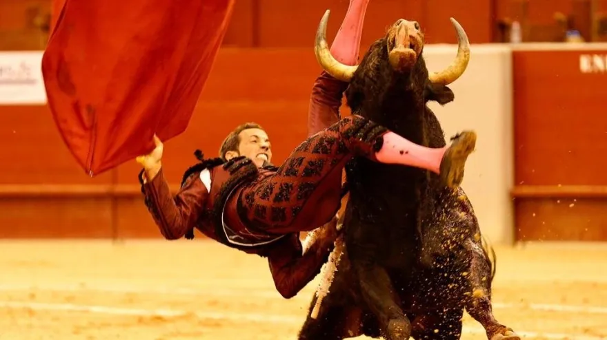 Momento del percance sufrido por David de Miranda en Las Rozas