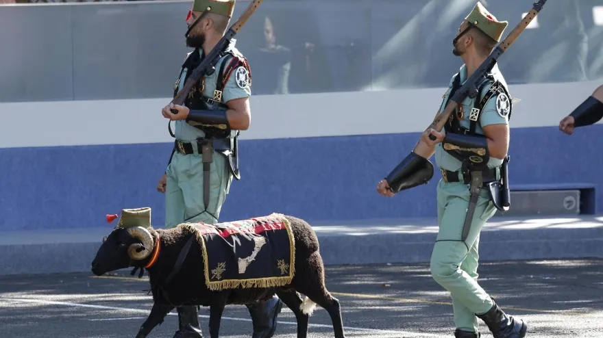 La Legión durante el desfile de las Fuerzas Armadas