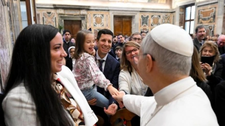 El Papa León XIV durante una audiencia en el Vaticano