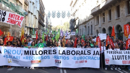 Los docentes catalanes a un paso de la huelga si no hay compromisos. Lo explica David Rabadà del sindicato ASPEC.