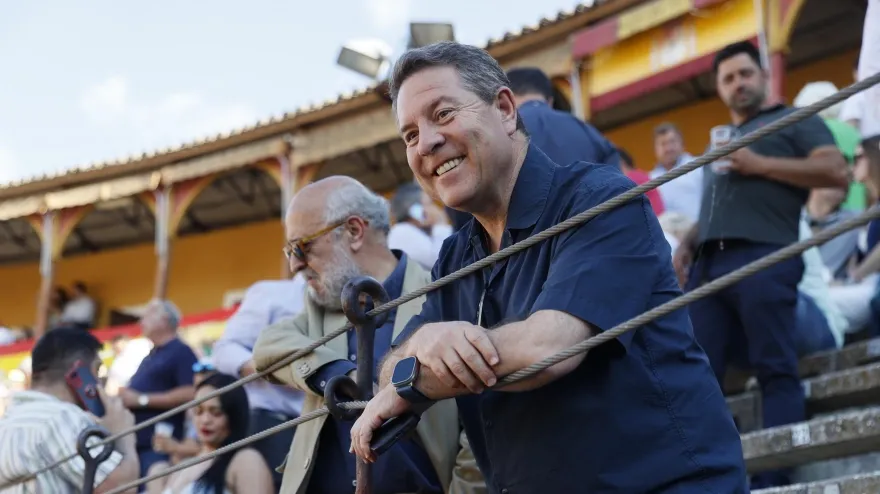 Emiliano García-Page, en la plaza de toros de Toledo