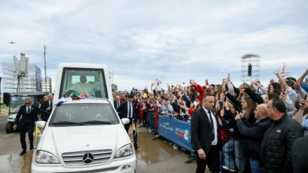 Imagen del Papa León XIV en su viaje al Líbano