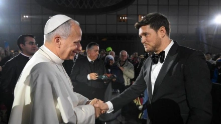 El Papa León XIV y Michael Bublé