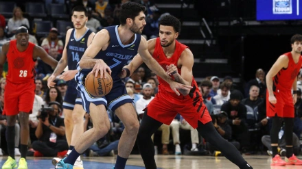 Santi Aldama, durante el partido ante Portland