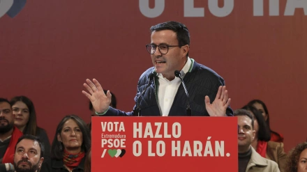 El candidato del PSOE en Extremadura, Miguel Ángel Gallardo