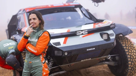 Cristina Gutierrez, en el Dakar